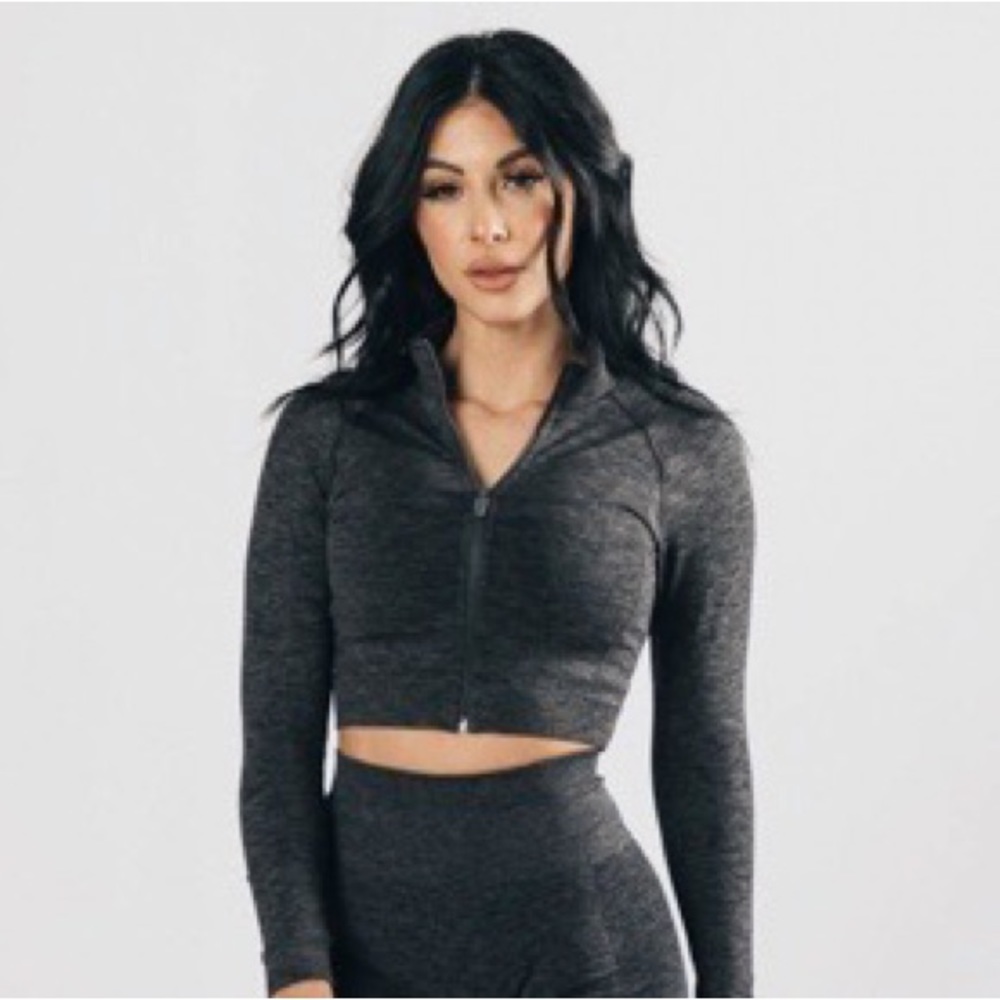 Alphalete Womens Amplify Jacket - Powder Grey - Medium